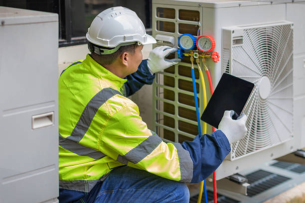 Professional Heat Pump Repair technician working in Morganton, NC